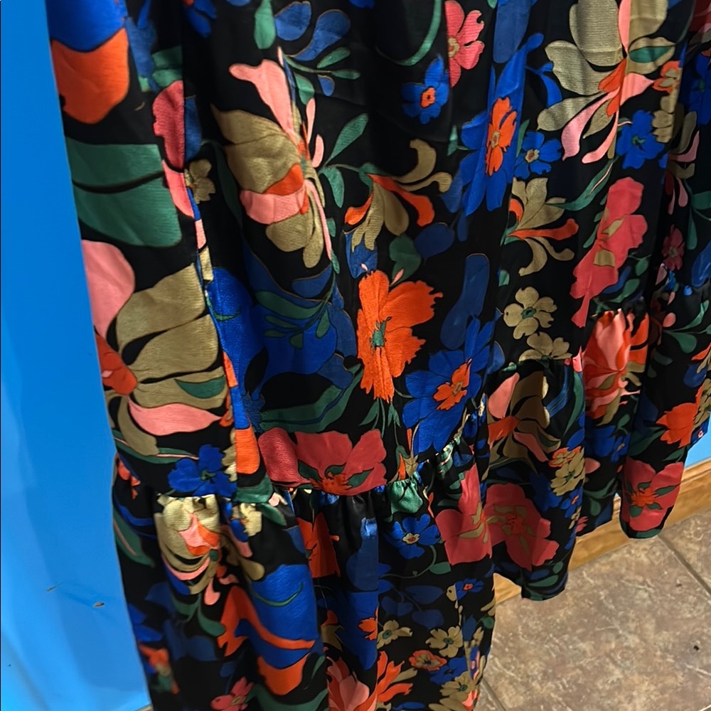 Chic Soul Orange and Red Ruffled Tiered Maxi Dress - Picture 5 of 8